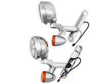 4.5" LED Fog Lights Auxiliary Spot Turn Signal Chrome for Harley street glide 2006-2022