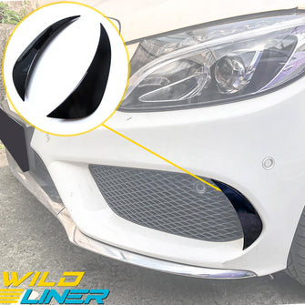 Front Bumper Flags Canards Splitter Kits Fit For Mercedes W205 C205 S205 2014-2018