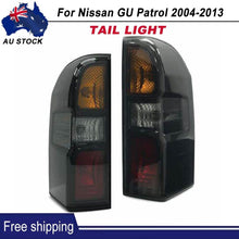 Pair Black Tail Lights Rear Lamps For Nissan GU Patrol Y61 Wagon 2004-2016