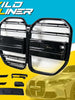 For 2021-2025 BMW 4 Series G22 G23 Coupe/Convertible Gloss Black Front Bumper Grille Kidney Grill fg354