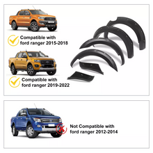 Fender Flares For Ford Ranger PX2 Matt Black Wheel Arch Widen 28mm 2015 - 2018