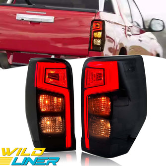 Black Smoke LED Tail Lights Rear Lamp for Mitsubishi L200 Triton MR 2019 2020-2023 Left+Right