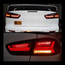 Smoked Black LED Tail Lights For 2008-2017 Mitsubishi Lancer CJ CF EVO X Sedan Rear Lamps