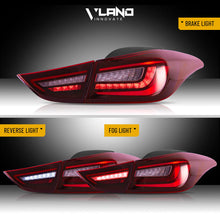 Red LED Tail Lights For Hyundai Elantra 2011-2015 Rear Lamps W/Sequential