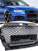 RS3 Style Black Badgeless Front Grille For Audi A3 S3 8V 2014–2016