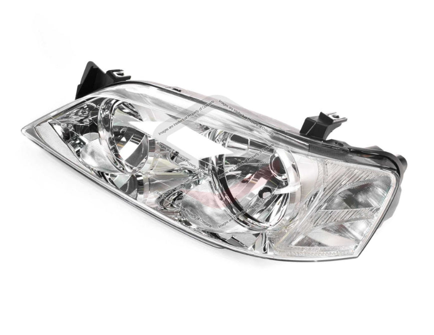 Pair Of LH+RH Chrome Headlight Assemblies For Ford Falcon BA-BF Fairmont/XT (2002-2006)