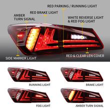 Full Red LED Tail Lights Assembly for Lexus IS250 IS350 IS200d ISF 2006-2013