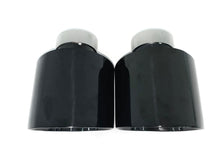 Universal 70mm Inlet Black Exhaust Tips Pair for Audi BMW Mercedes Models