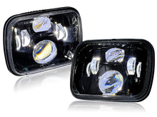 Pair 7x6 5x7 LED Headlight Hi/Lo Beam With DRL For Toyota LandCruiser 75 78 79 Hilux LN106 H6054