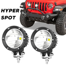 Pair 4" LED Round Offroad Driving Spot Light Work Spotlight Headlights ATV 4x4 4WD