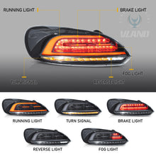 Pair SMOKE LED Rear Lights For VW Scirocco MK3 2009-2014 W/Animation &Sequential