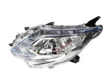 Pair LH+RH Head Light Xenon Headlights For Mitsubishi Triton MQ 2015-2018 (Blue Top Lens, Chrome Lower Bezel)