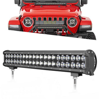 20inch Dual Row LED Work Driving Light Bar Spot Flood Combo Offroad Truck 4X4WD