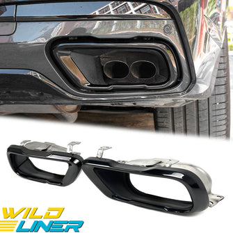 Left+Right For 2019+ BMW X5 G05 X6 G06 X7 G07 M-Sport Black Exhaust Tips Muffler Tips