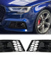 Pair Front Bumper Fog Light Grille Covers For Audi A3 S-Line / S3 2017-2020