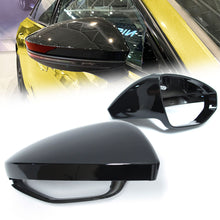 For 2019-2023 Audi A6 C8 S6 RS6 A7 S7 Gloss Black Side Mirror Cover Caps w/o Assist mc145