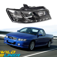 Black LED Projector Headlights For Holden Commodore VZ S SS SV6 SV8 Sedan Wagon Ute 2004-2006