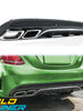 C63 Style Rear Diffuser + Chrome Exhaust Tips For Mercedes W205 S205 C43 AMG 2015-2021
