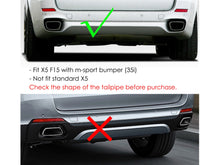 Left+Right For BMW 2014-2018 X5 F15 35i M-Sport Square Exhaust Tips Chrome Muffler Replacement