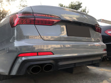 RS6 Style Rear Diffuser W/ Black Exhaust Tips For Audi A6 C8 S6 S-Line 2019-2023 di133