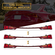 Red LED Tail Lights For 2014-2019 Lexus IS250 300h 350F Start-up&Sequential Set