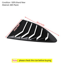 Gloss Black Rear Side Window Louver For Toyota 86 / Subaru BRZ 2012-2020