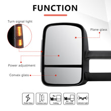 Electric Black Extendable Towing Mirrors for Toyota LandCruiser 100 1998-2007