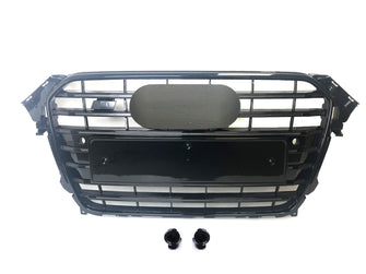 S4 Style Gloss Black Front Bumper Grille For Audi A4 S4 B8.5 2013–2016