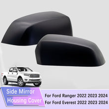 Matt Black Side Mirror Cover Overlay For Ford Ranger Next-Gen 2022-2024 Raptor Everest