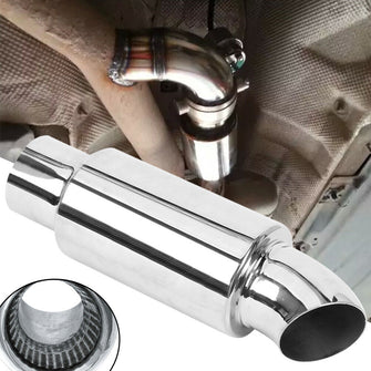 2.5'' Car Muffler Exhaust Resonator Pipe Sound Tuning Silencer Stainless Steel