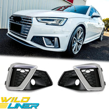 Chrome Fog Light Grill Cover for Audi A4 B9 Sline 2020 2021 2022