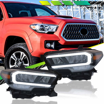 For Toyota Tacoma 2015-2022 LED Headlights w/Headlamp Clear Lens Pair