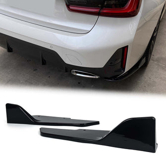 Gloss Black Rear Bumper Side Splitter for BMW 3-Series G20 M340i 2023 2024