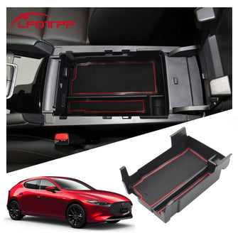 Car Centre Console Armrest Storage Tray Organizer For 2019-2025 Mazda 3