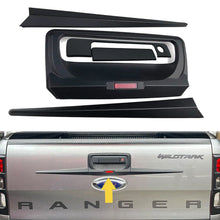 Matt Black Tailgate Handle Trim Cover For Ford Ranger T6 T7 T8 2012-2022 w/ Key Hole