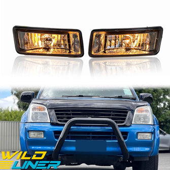 Pair Clear Lens Fog Light Spot Driving Lamps For Isuzu D-Max Holden Rodeo Ute RA 2003-2006