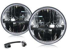 2x For Jeep Wrangler JK LJ TJ 7" Inch Round Black Led Headlight Hi/Lo Beam