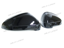 Glossy Black Side Mirror Cover Caps for AUDI B9 A4 S4 RS4 A5 S5 RS5 2018-2024