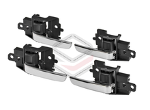 SET of 4 Pcs Door Handle Inner Chrome Black For Mitsubishi Triton MQ 2015.01-2018.10