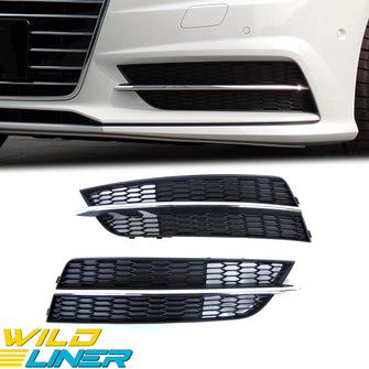 For 2016-2018 Audi C7.5 A7 S-line S7 Front Bumper Fog Light Grille Covers