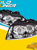 Pair LH+RH Head Light Lamp Halogen For Audi A4 S4 Sedan Wagon B6 2001~2004