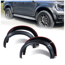 6pcs Fender Flares for 2022-2024 Ford Ranger Next Gen PY Wildtrak Matt Black Wheel Arches Guard w/o Sensors Cutout