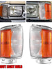 Pair Corner Indicator Light Chrome Trim for Toyota Hilux 4x4 LN65 YN65 YN67 1983-1988 - NO bulbs