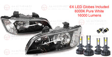 Headlights + Full LED  Globes For Holden Commodore VE Series 1 SS SV6 Omega