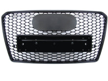 Glossy Black Honeycomb Front Bumper Grille Grill for Audi A7 4G S7 2012-2015 fg49