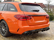 C43 Style Rear Diffuser + Round Tips for Mercedes W205 C200 C250 C300 Sedan 2015-2021 Non-AMG
