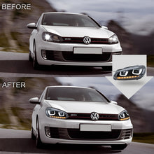 LED Headlights DRL w/Sequential For Golf 6 MK6 2010-2014 Front Light Lamps