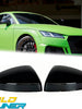 Glossy Black Mirror Cover Caps For Audi MK3 8S TT TTS TTRS R8 15+ W/ Lane Assist