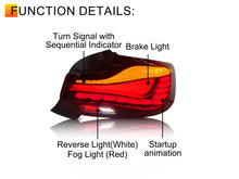 Smoked/Red LED Tail Lights For BMW 2 Series F22 F23 F87 M2 2014-2020