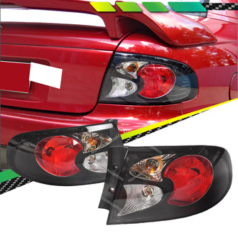 Pair For 1997-2002 Holden Commodore Sedan VT VU VX Tail Light Rear Lamp Black Left+Right